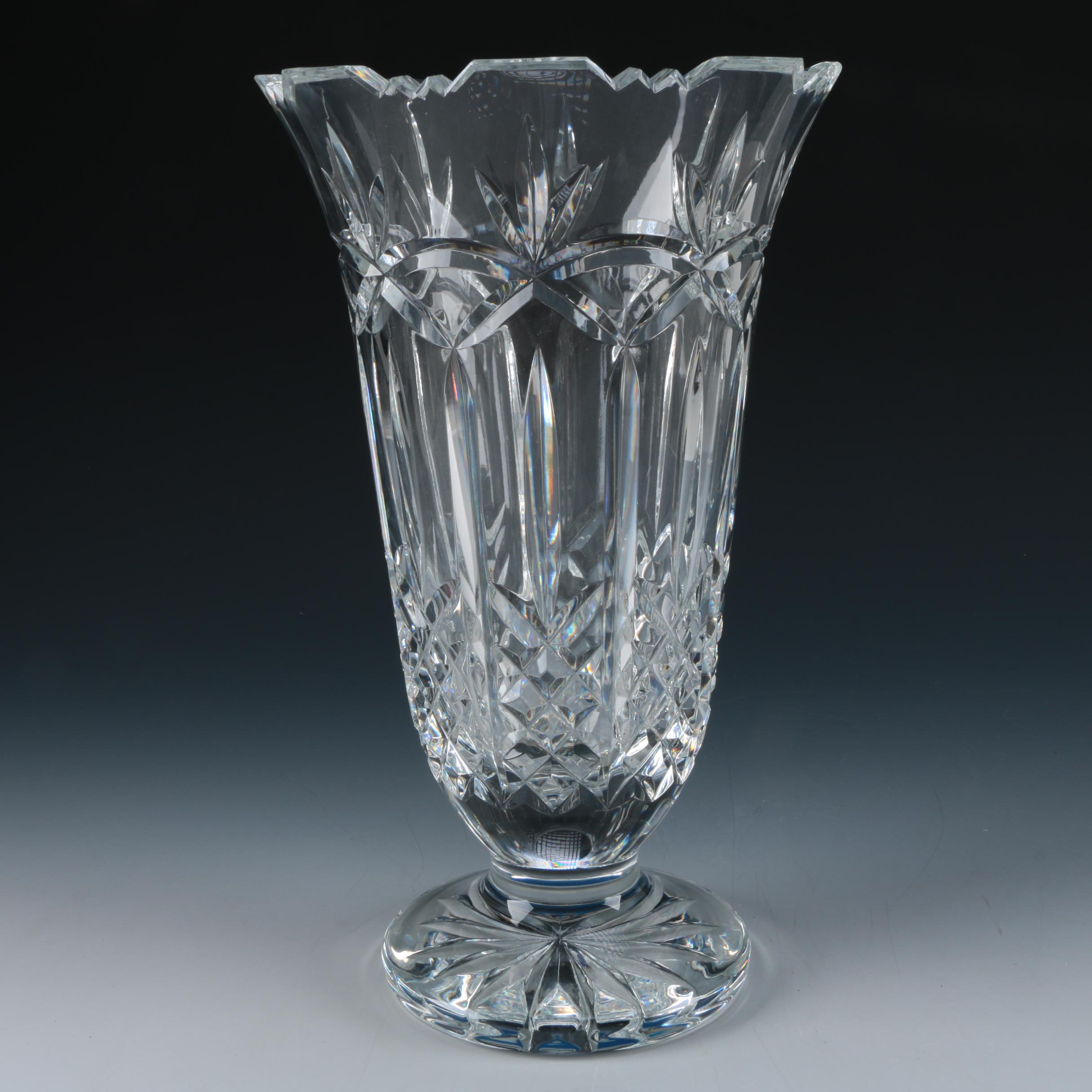Waterford Footed Crystal Vase