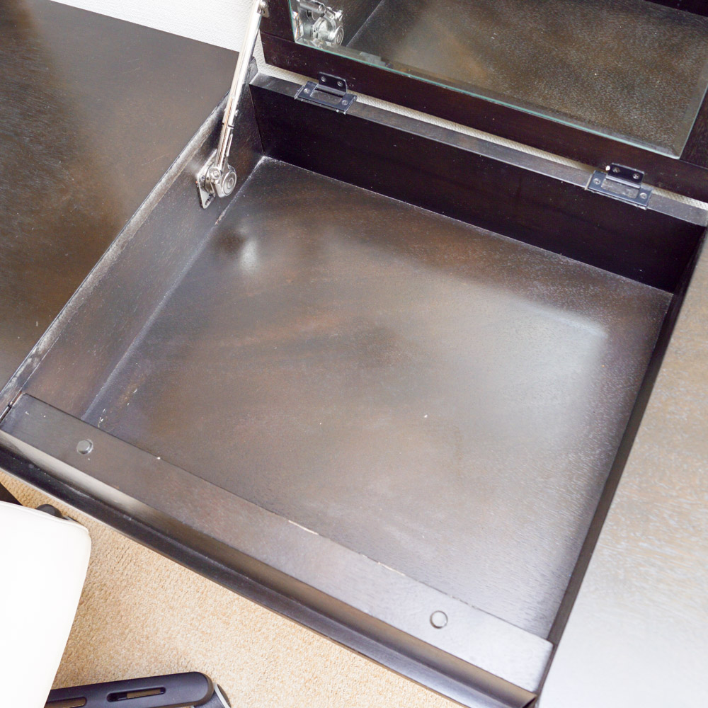 Modernist Style Vanity Table by West Elm and Rolling Office Chair by Ikea