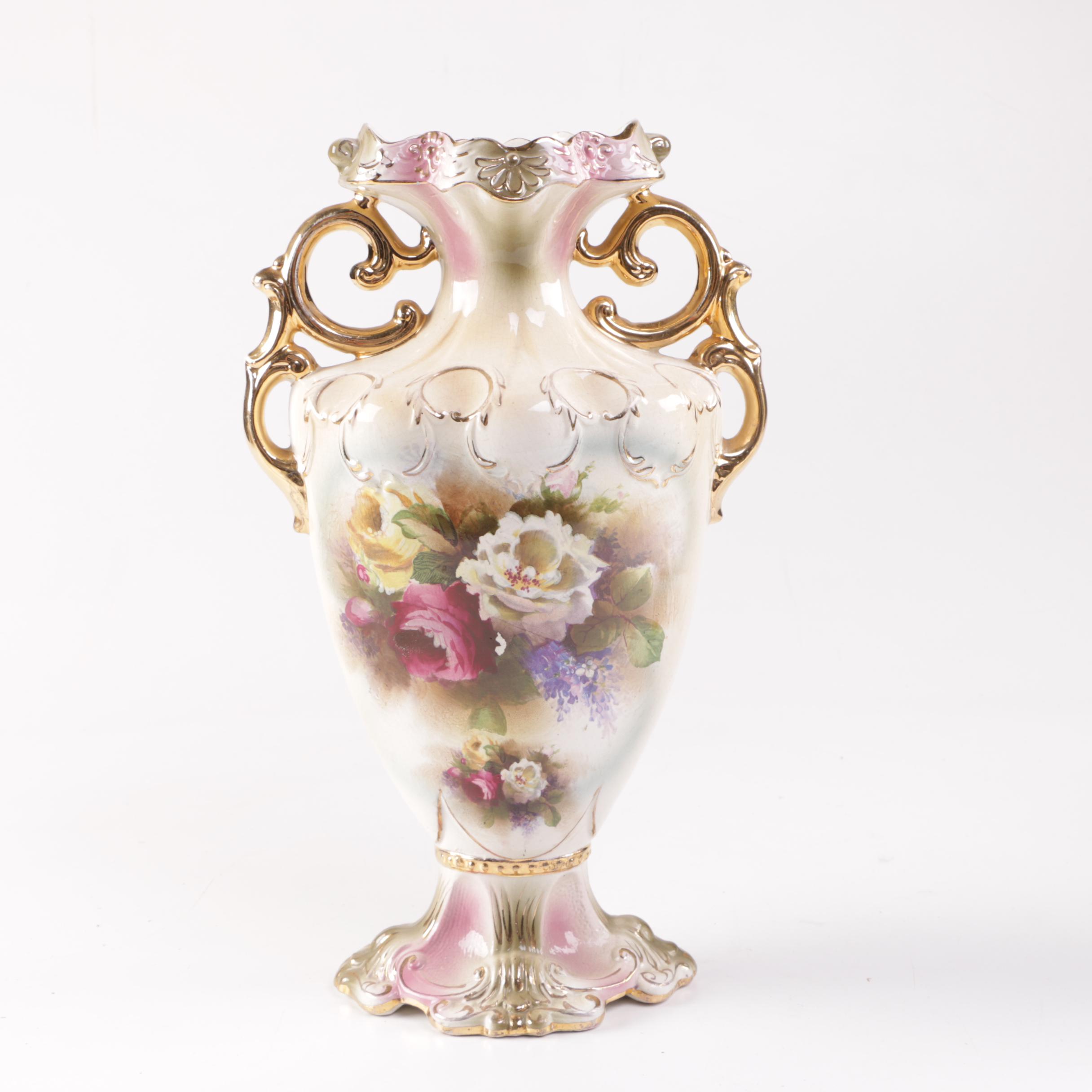 Hand Painted English Vases