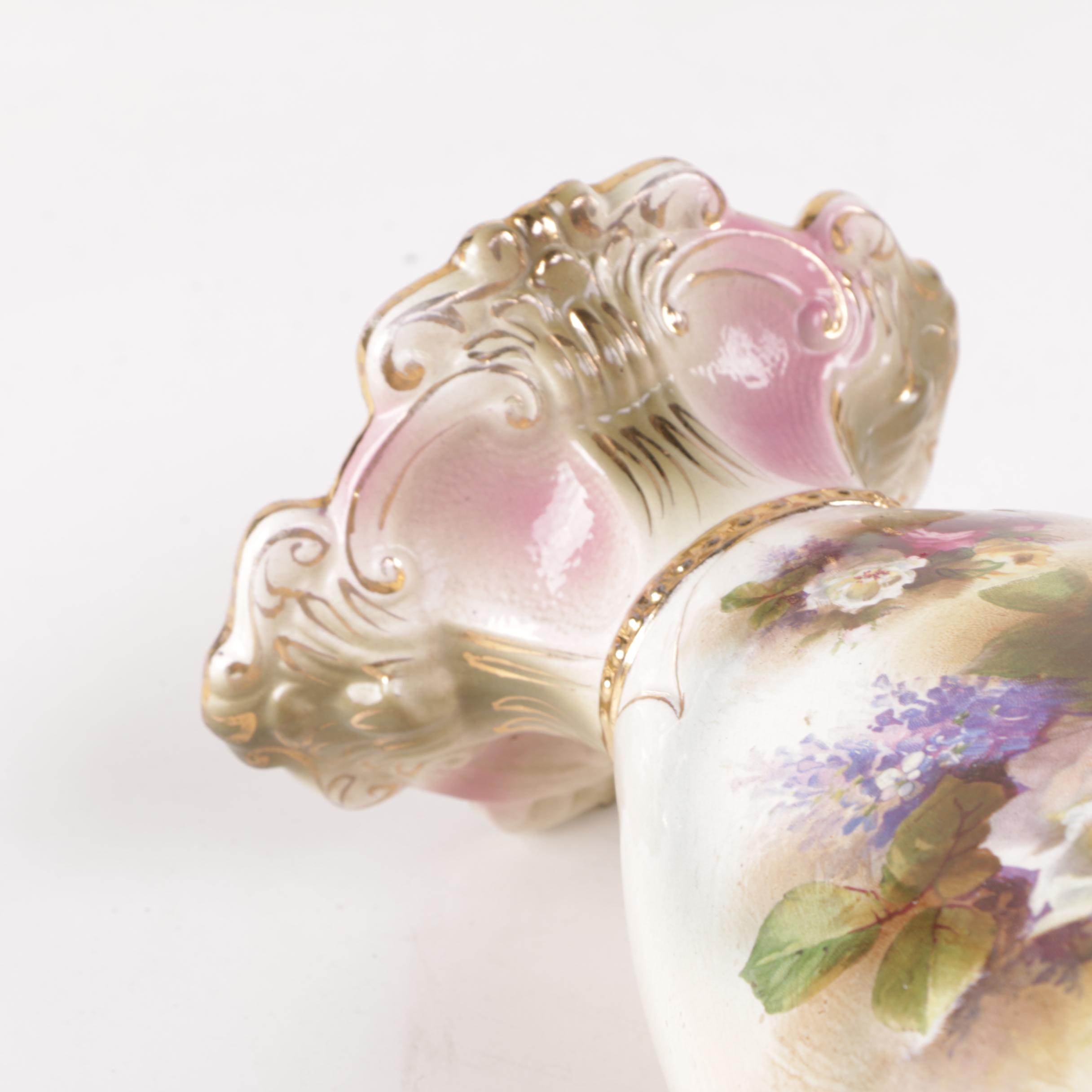 Hand Painted English Vases