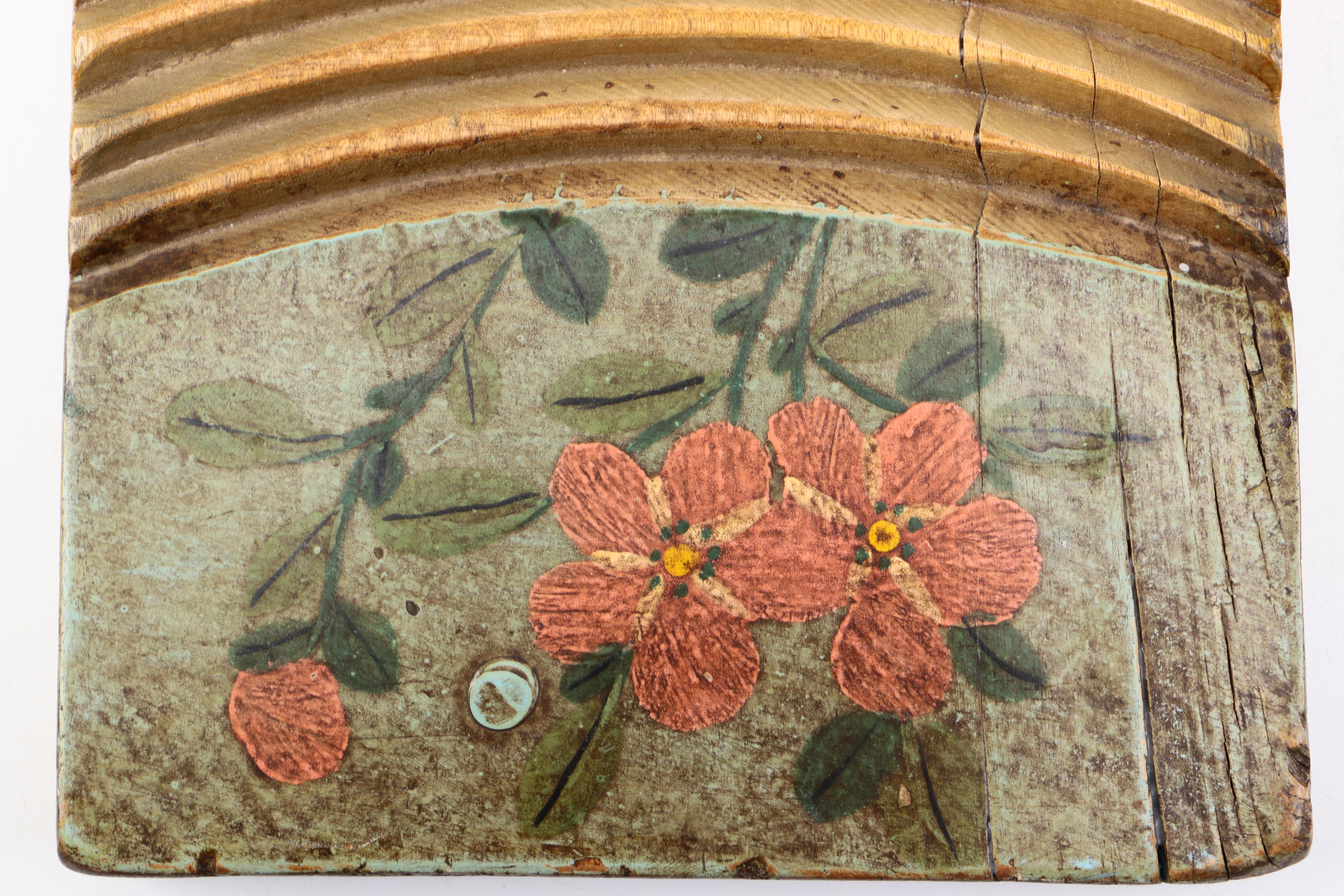 Wooden Folk Art Painted Washboard