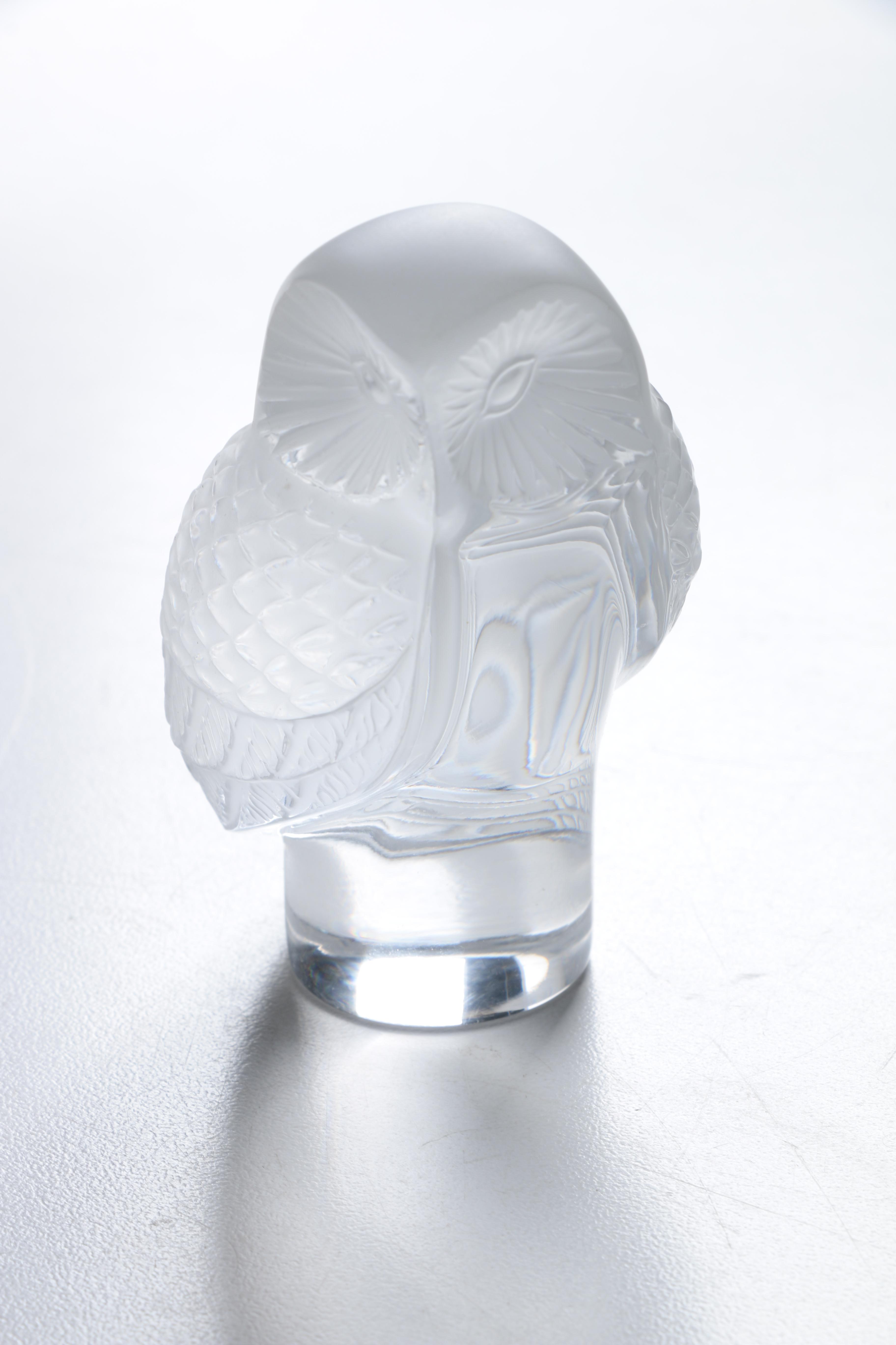 Glass and Crystal Owl Figurines Including Mats Jonasson
