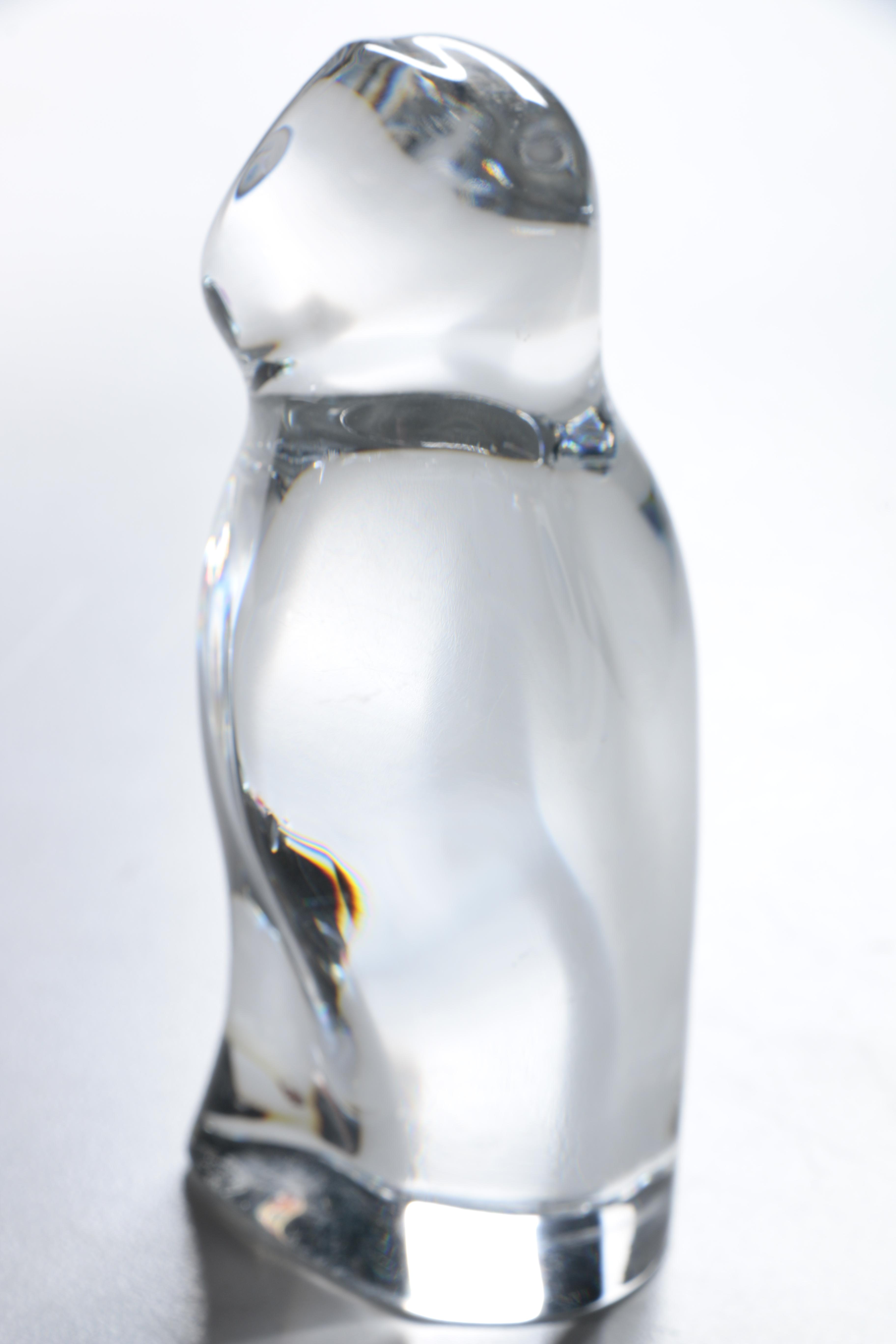 Glass and Crystal Owl Figurines Including Mats Jonasson