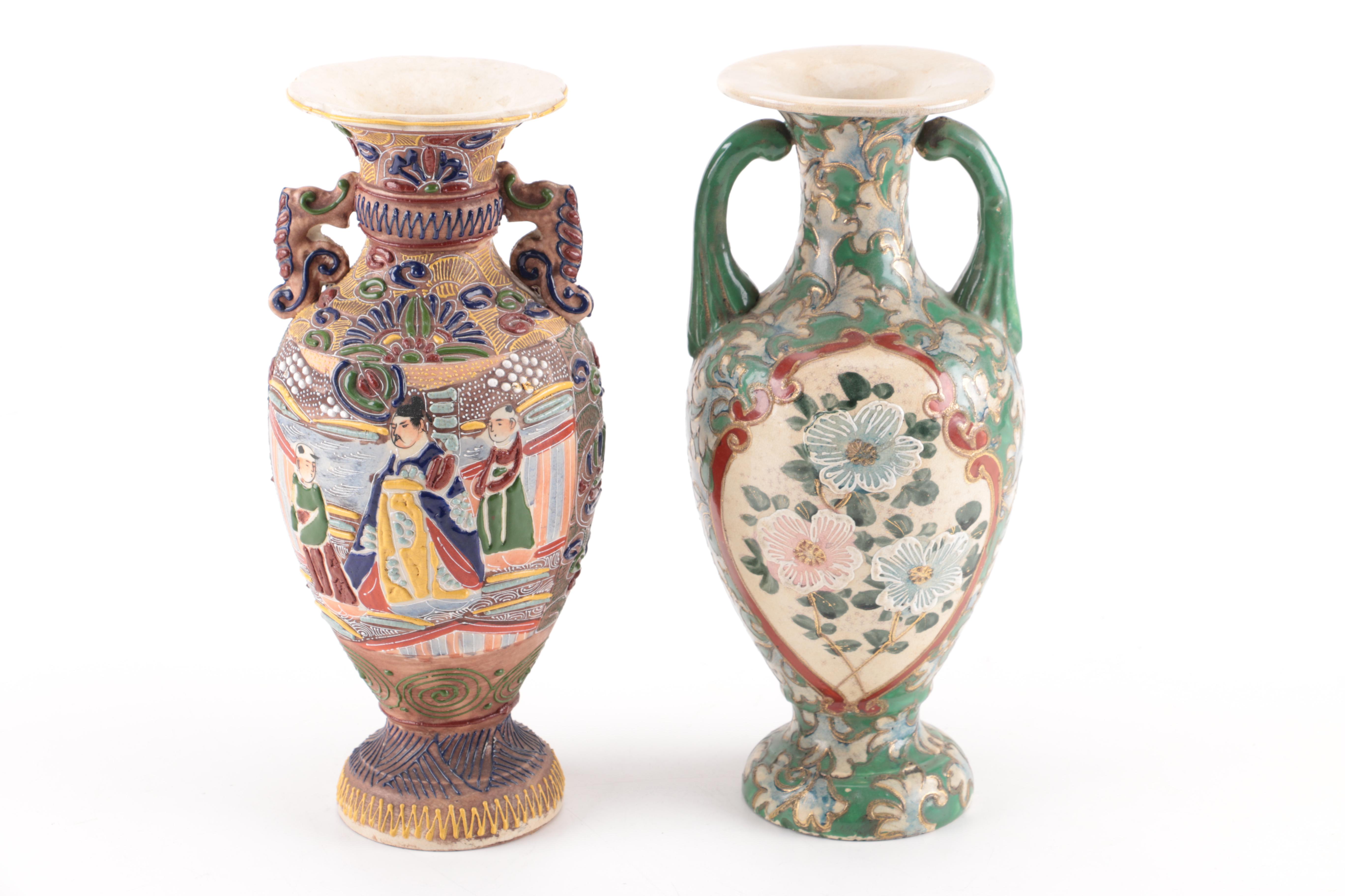 Selection of Japanese Moriage Vases