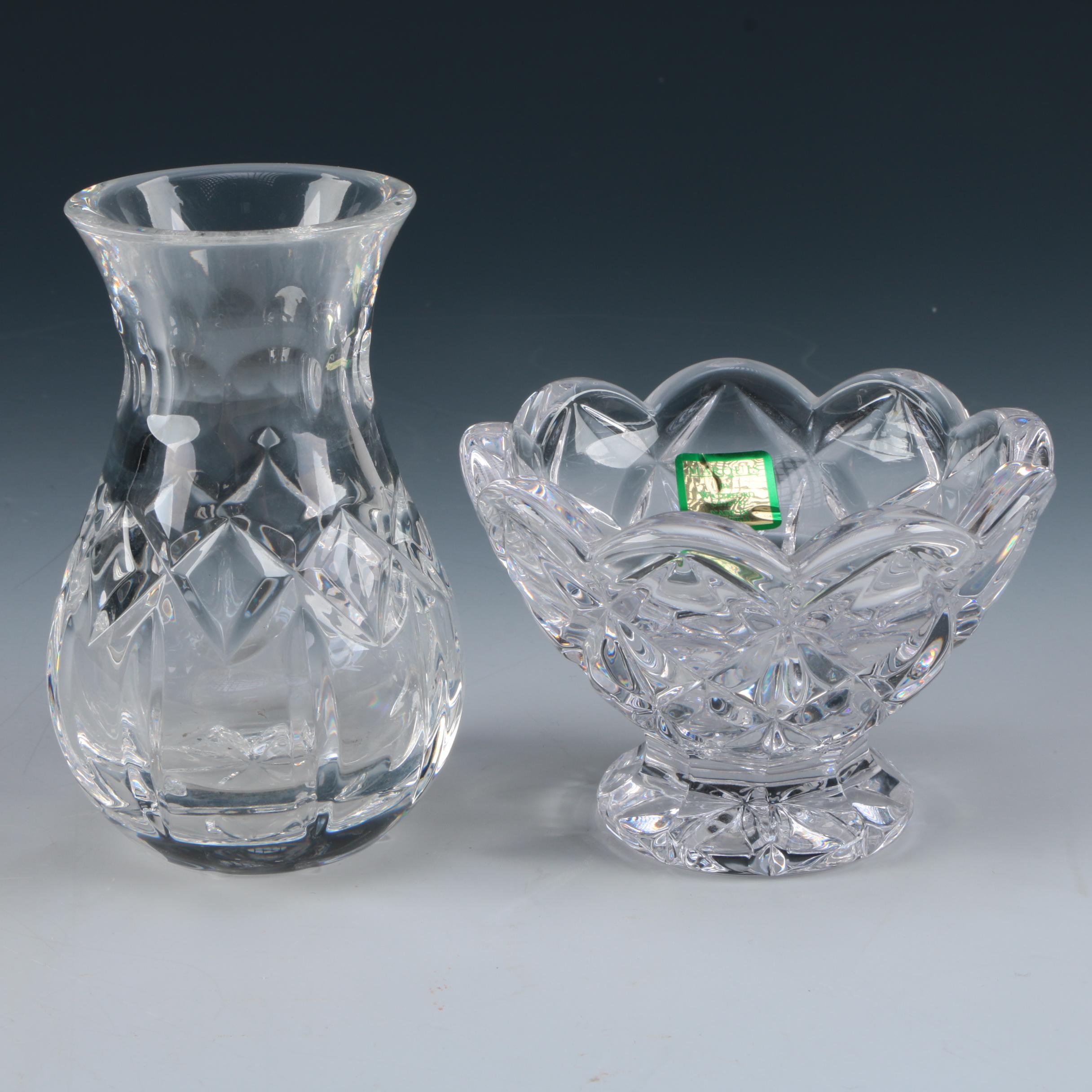 Waterford Crystal Posy Vase and Marquis by Waterford Miniature Footed Bowl