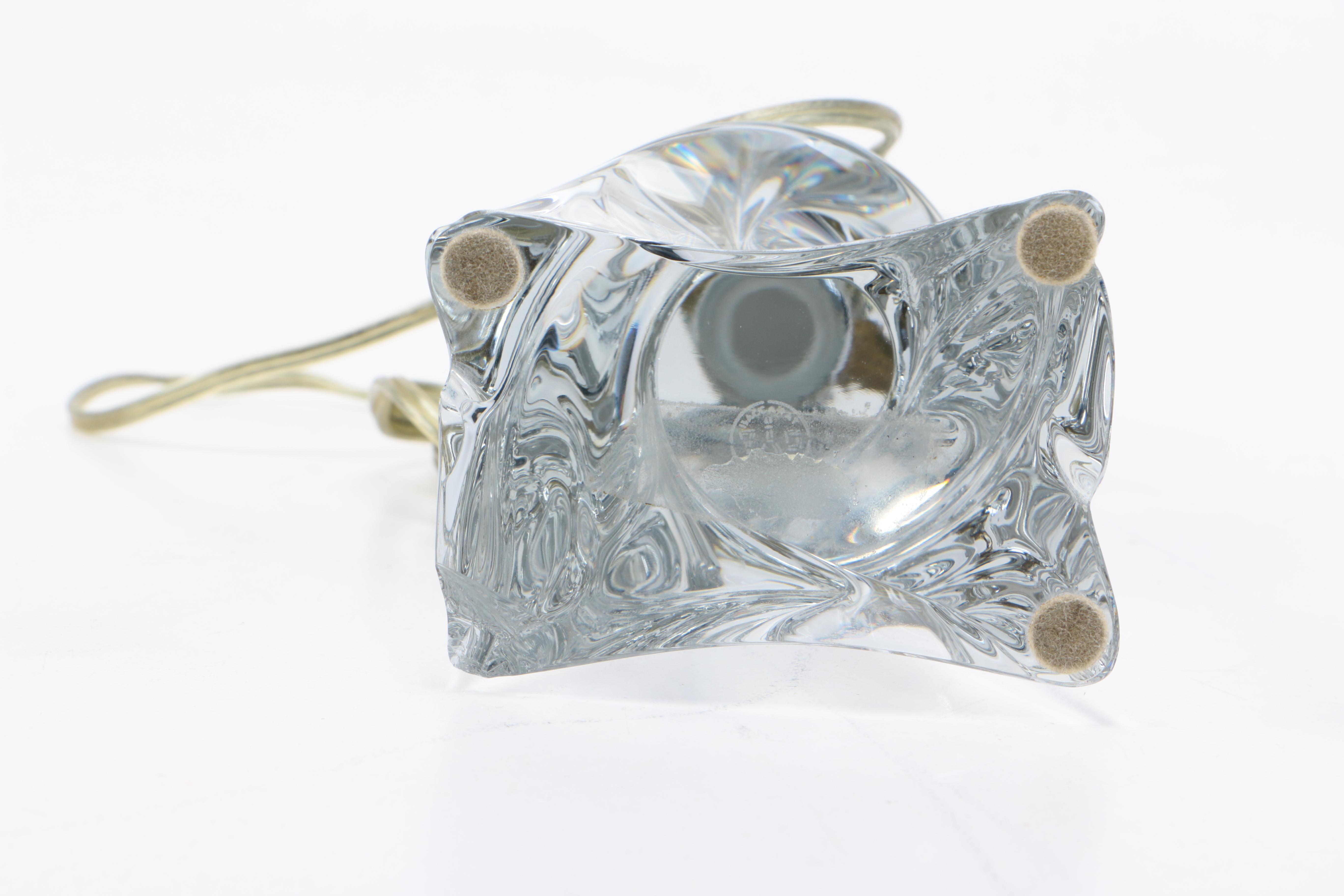 Baccarat Crystal Table Lamp and Paperweight