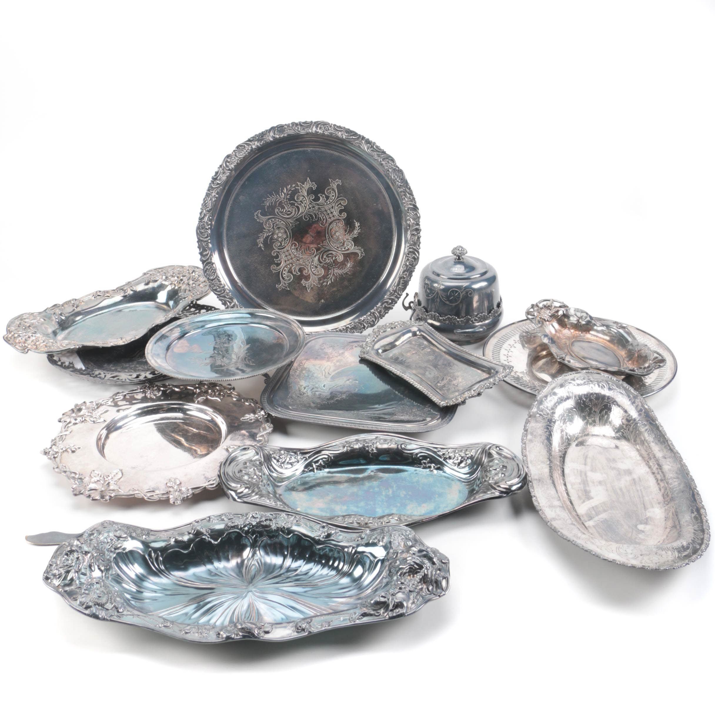 Van Bergh Silver Plate Co and Assorted American Silver Plate Serveware