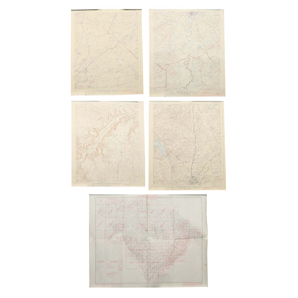 Vintage Topographical Maps of South Carolina