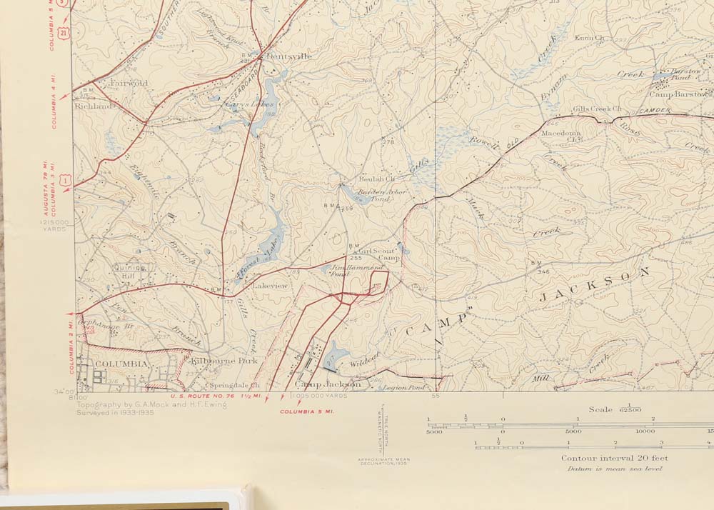Vintage Topographical Maps of South Carolina