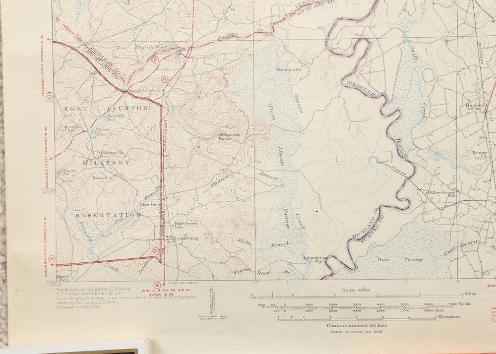 Vintage Topographical Maps of South Carolina