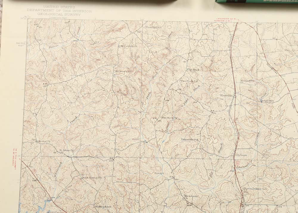 Vintage Topographical Maps of South Carolina