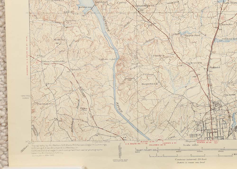 Vintage Topographical Maps of South Carolina