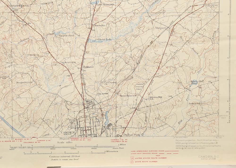 Vintage Topographical Maps of South Carolina