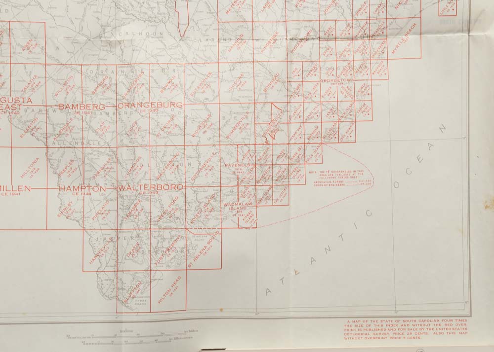 Vintage Topographical Maps of South Carolina