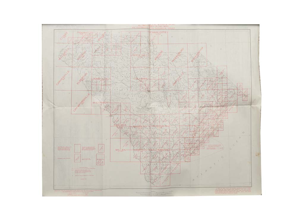 Vintage Topographical Maps of South Carolina