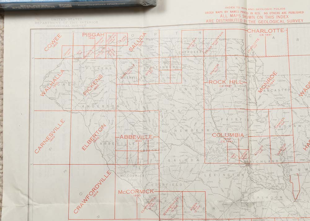 Vintage Topographical Maps of South Carolina