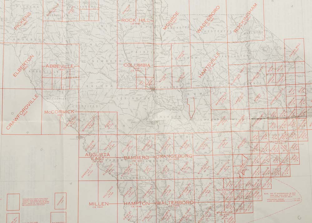Vintage Topographical Maps of South Carolina