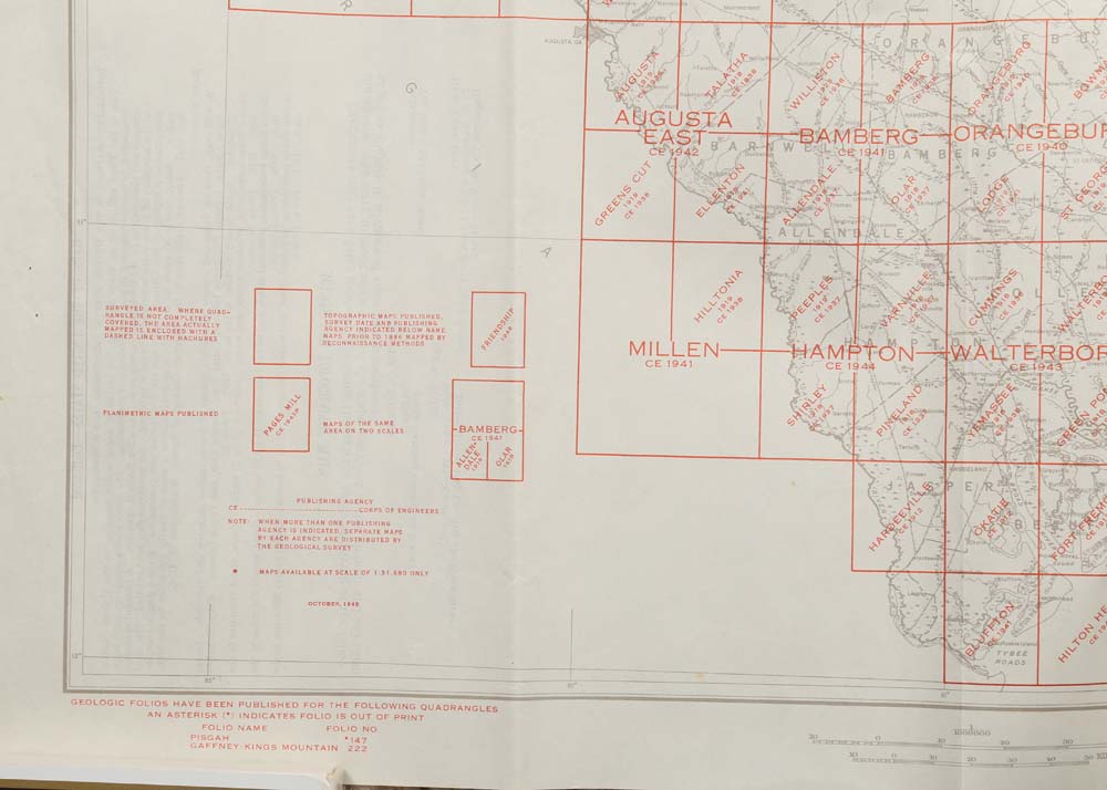 Vintage Topographical Maps of South Carolina