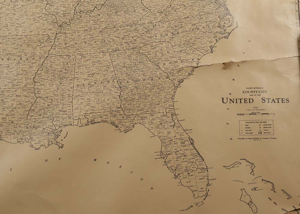 Vintage Rand-McNally Map