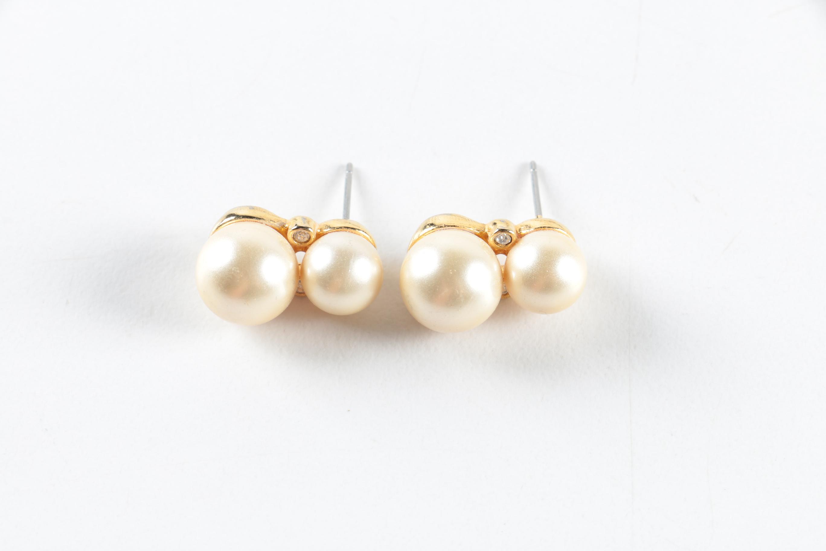 Assorted Costume Jewelry Including Faux Pearl Pieces