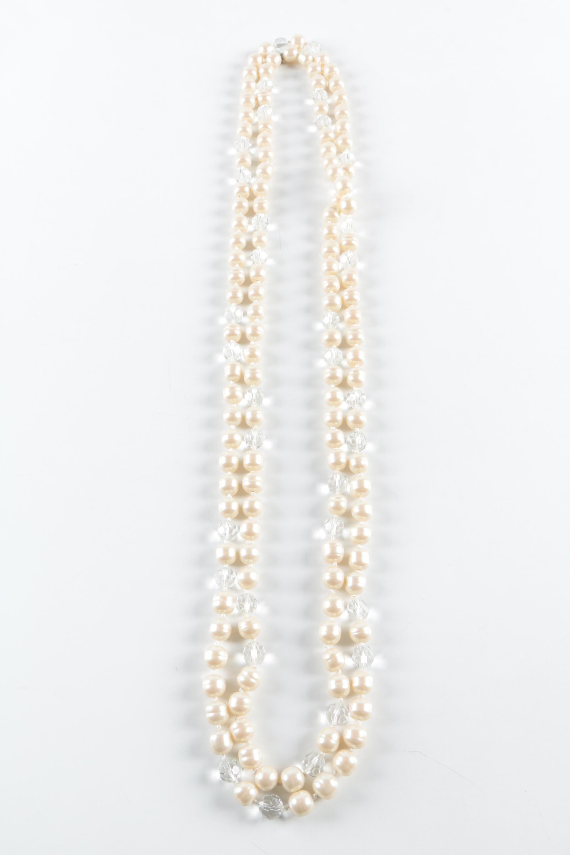 Assorted Costume Jewelry Including Faux Pearl Pieces