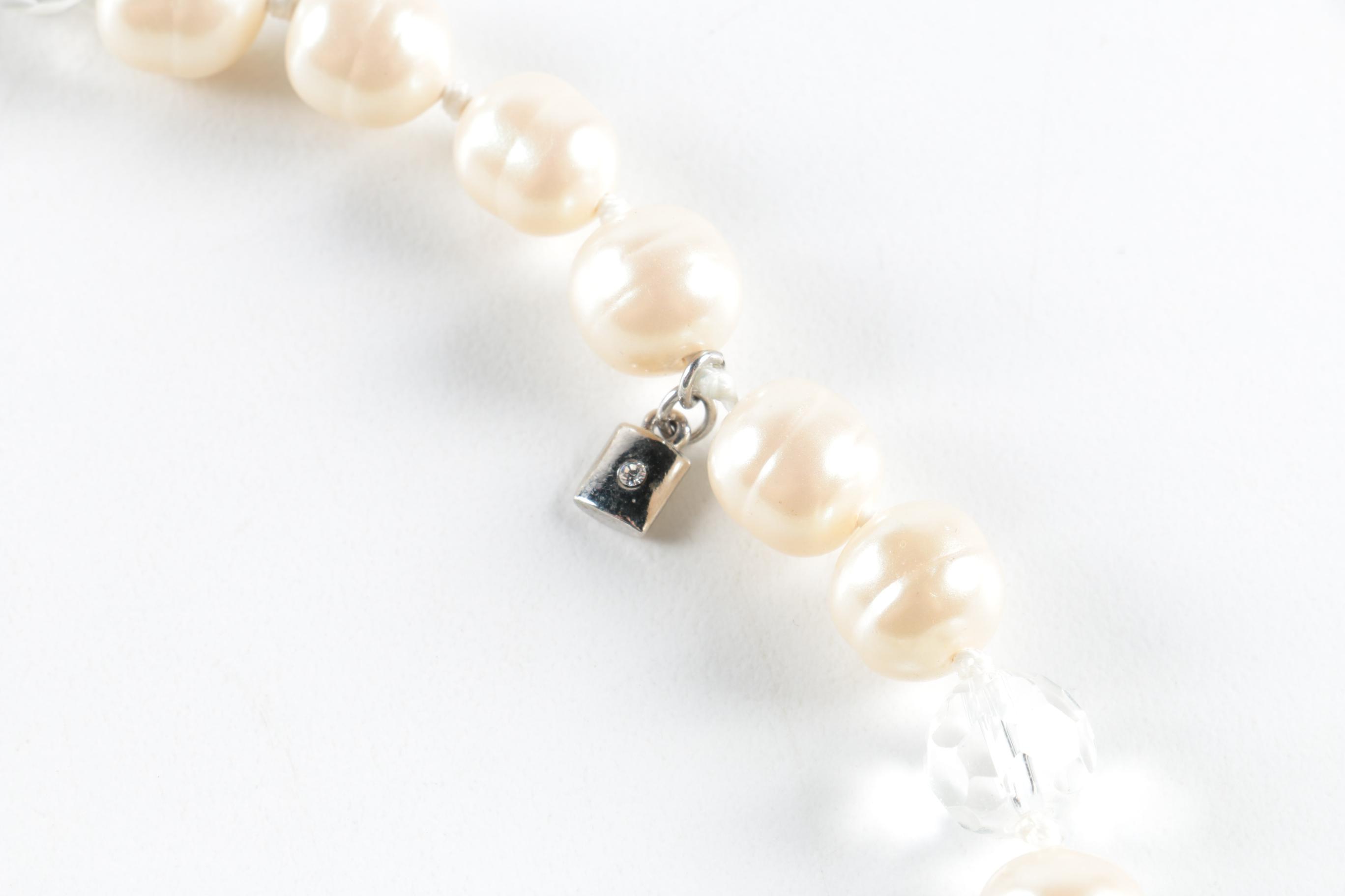 Assorted Costume Jewelry Including Faux Pearl Pieces