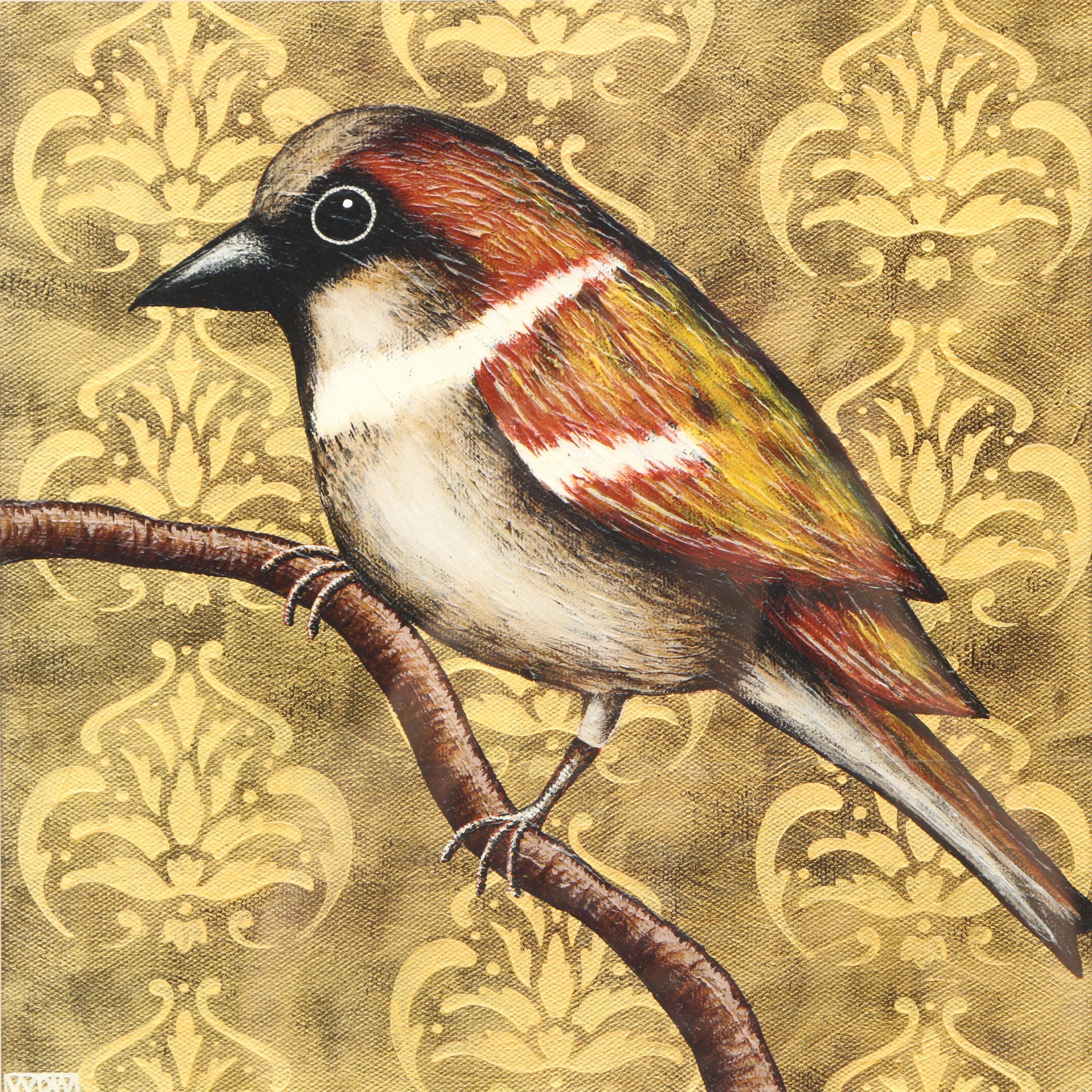 Wendy Detrick Worsham Limited Edition Offset Lithograph of a Finch