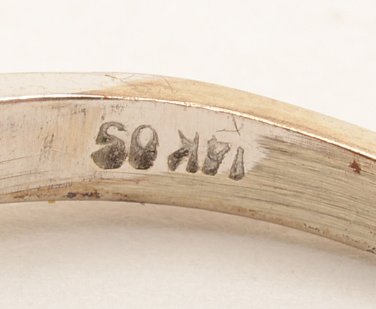 14K White Gold Six-Prong Setting and Band