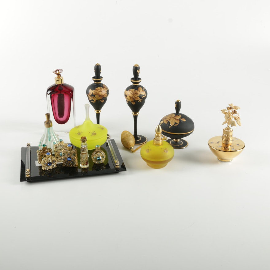 Vintage Scent Bottles and Vanity Items