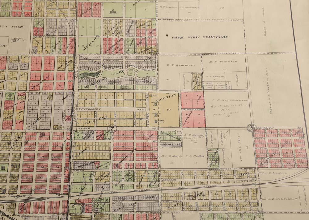 Vintage City Map of Hastings, Nebraska