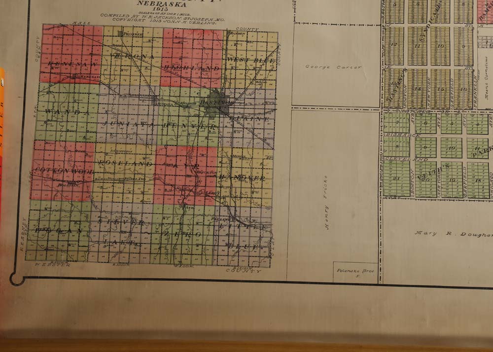 Vintage City Map of Hastings, Nebraska