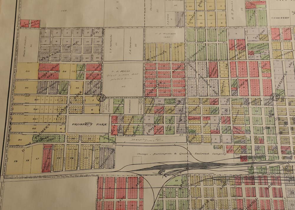 Vintage City Map of Hastings, Nebraska