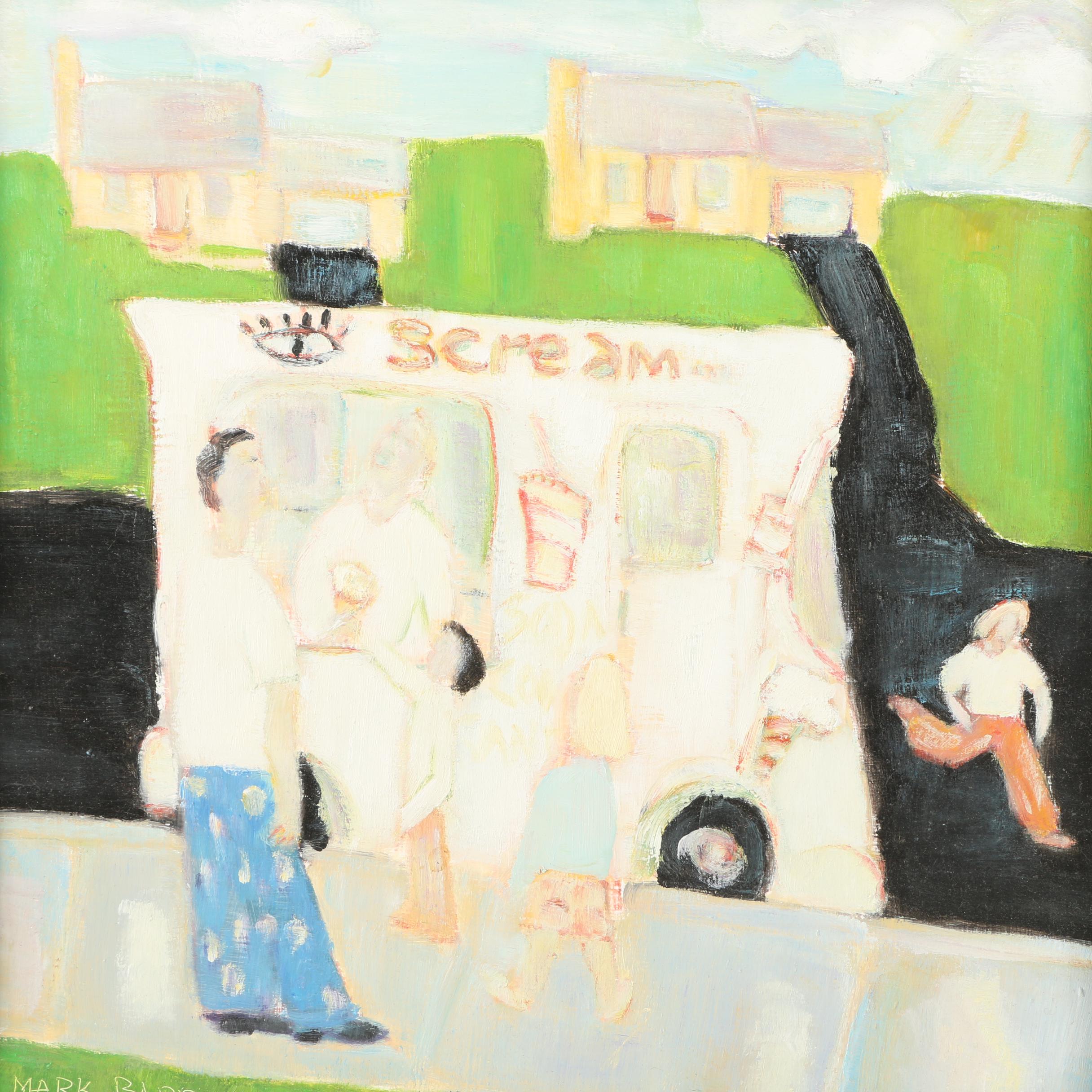 Mark Barry Oil Painting on Board "I Scream Too"