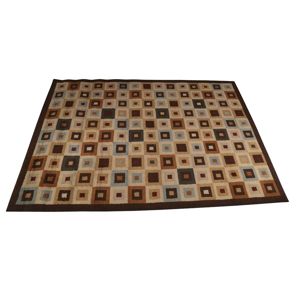 "Modern Squares" Machine Made Area Rug