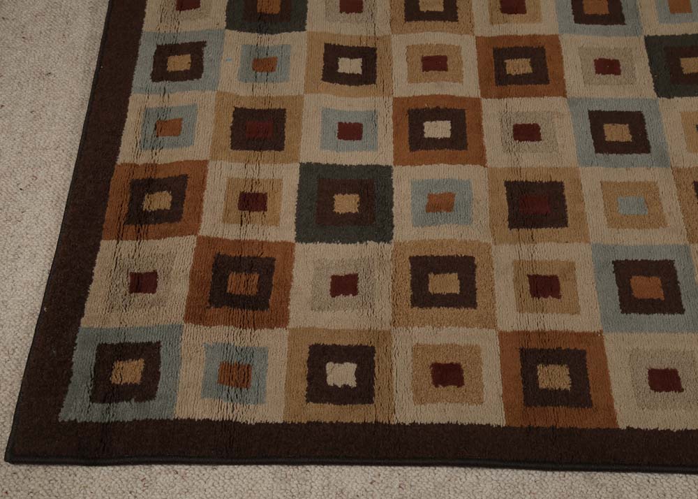 "Modern Squares" Machine Made Area Rug