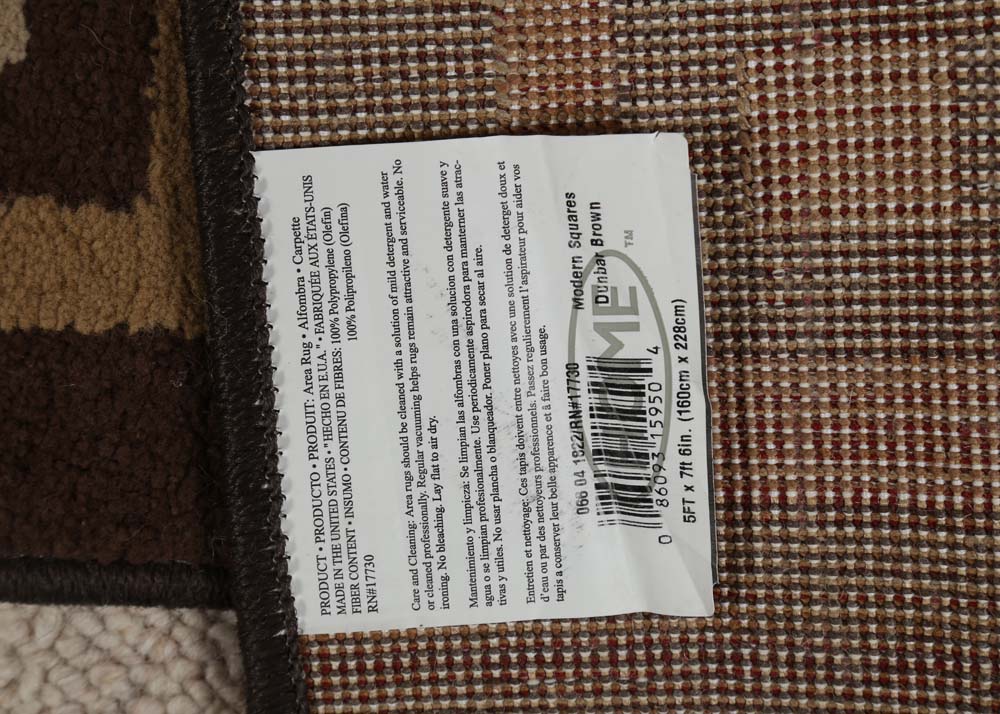 "Modern Squares" Machine Made Area Rug