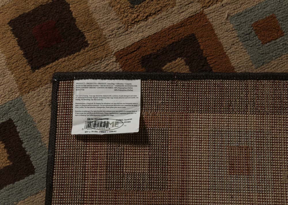 "Modern Squares" Machine Made Area Rug