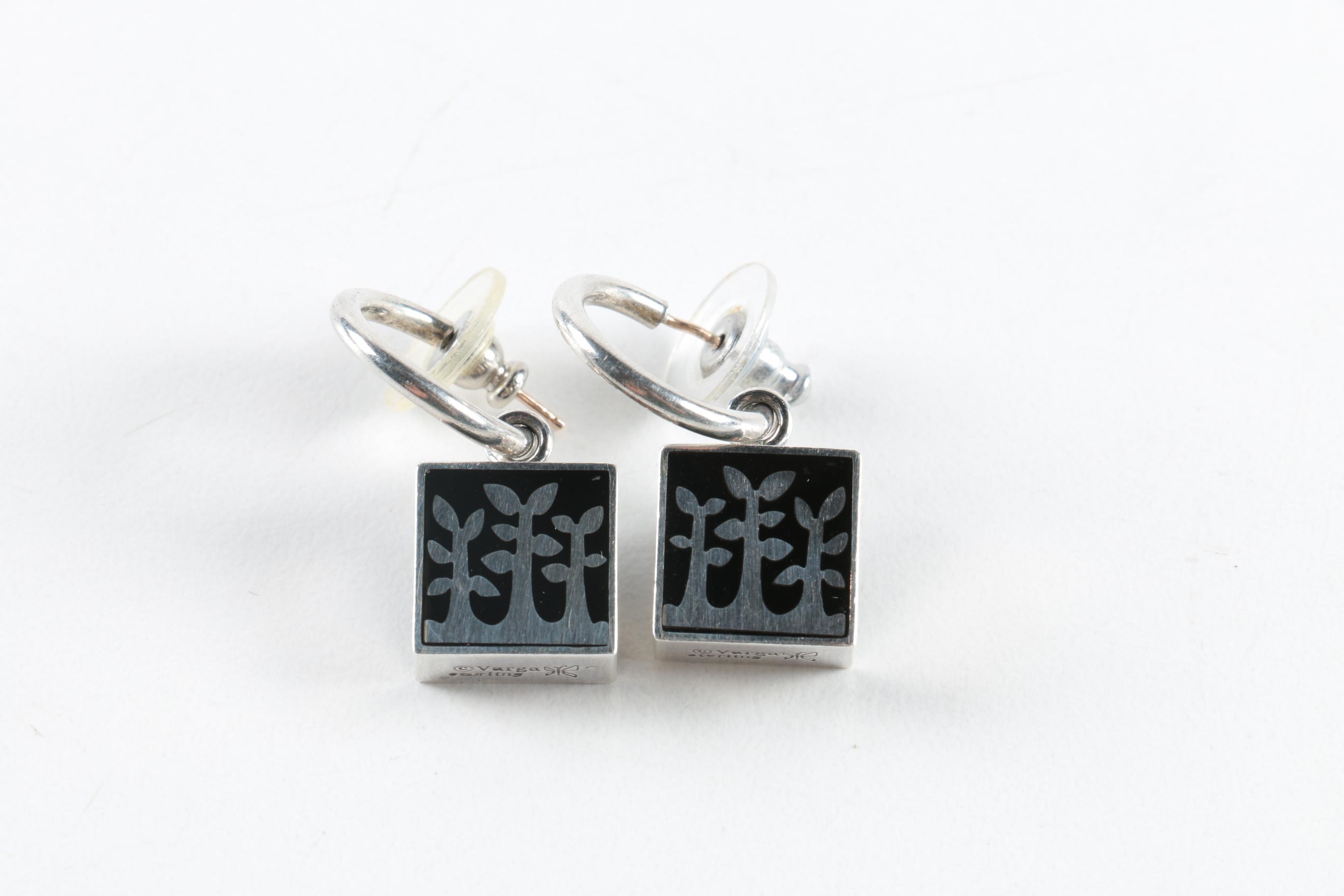 Sterling Silver Jewelry Including an Onyx Necklace