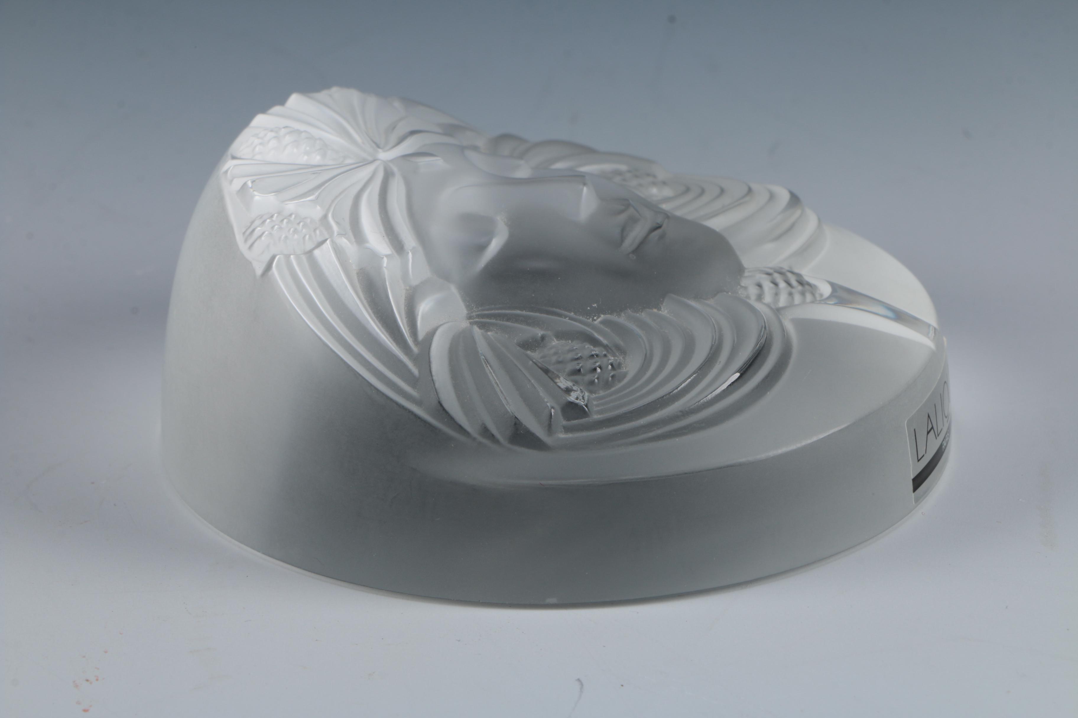 Lalique Frosted Crystal "Psyche" Paperweight