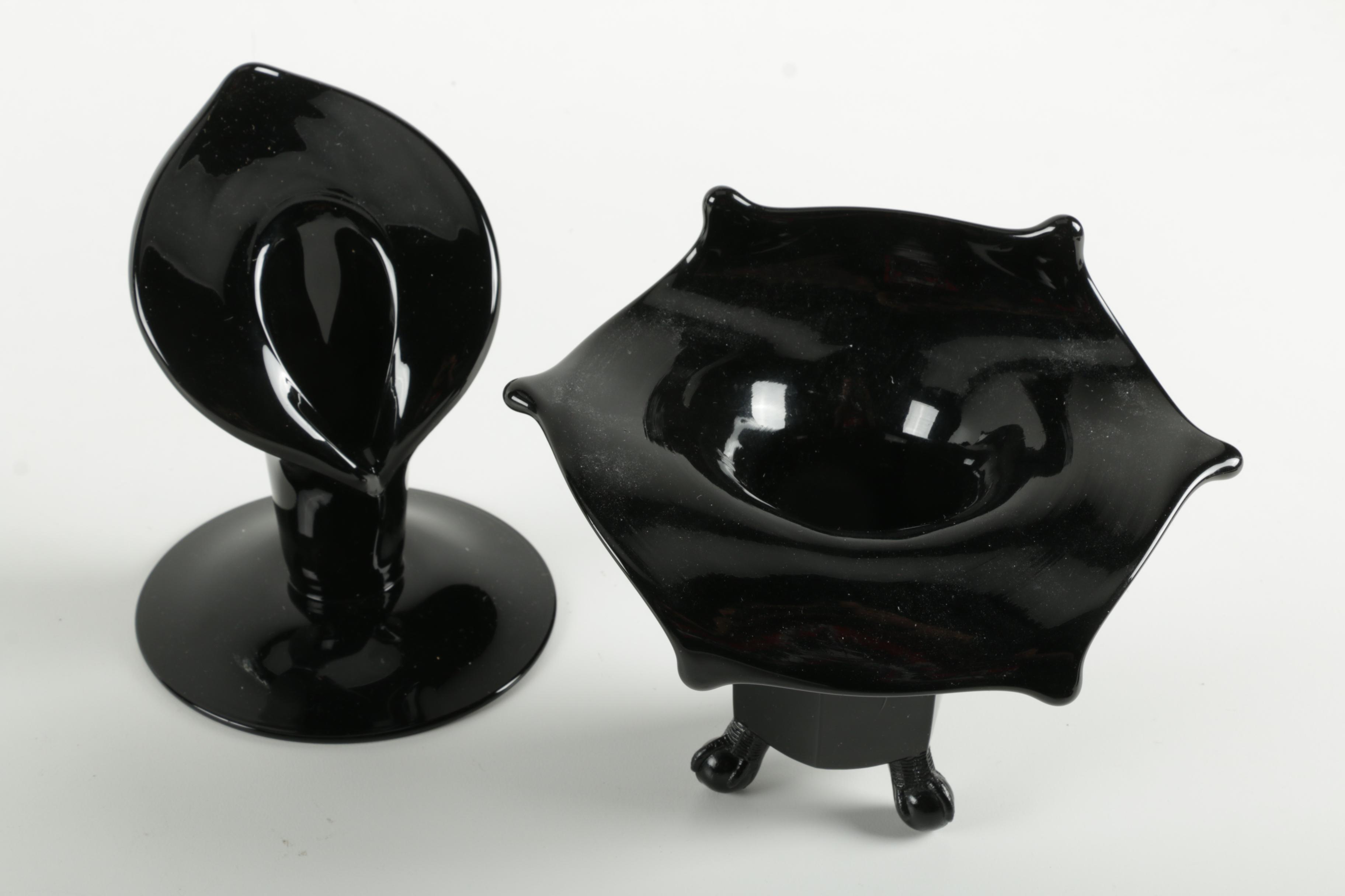 Black Decor Including Vases