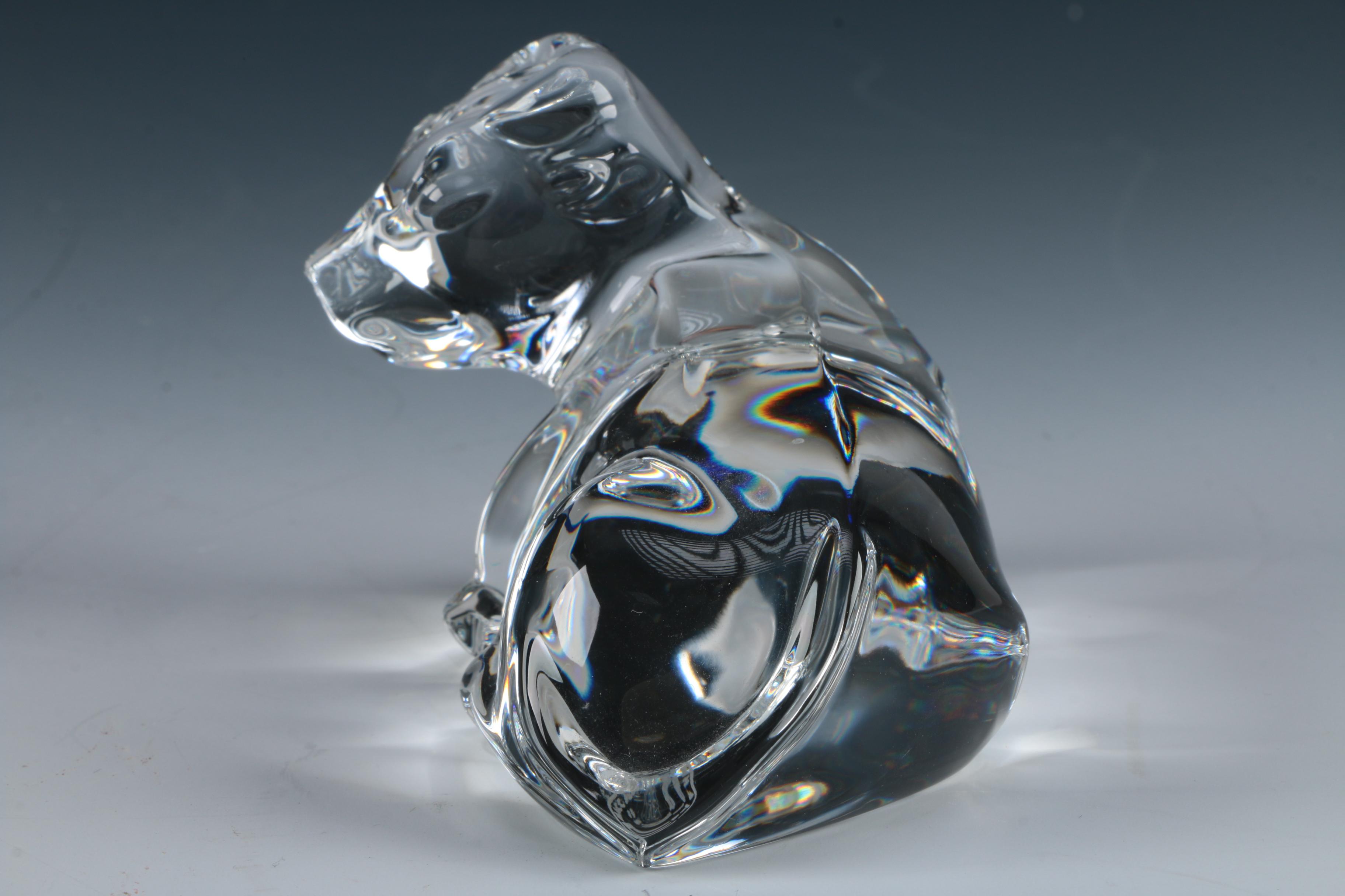 Baccarat Crystal Cow Figurine