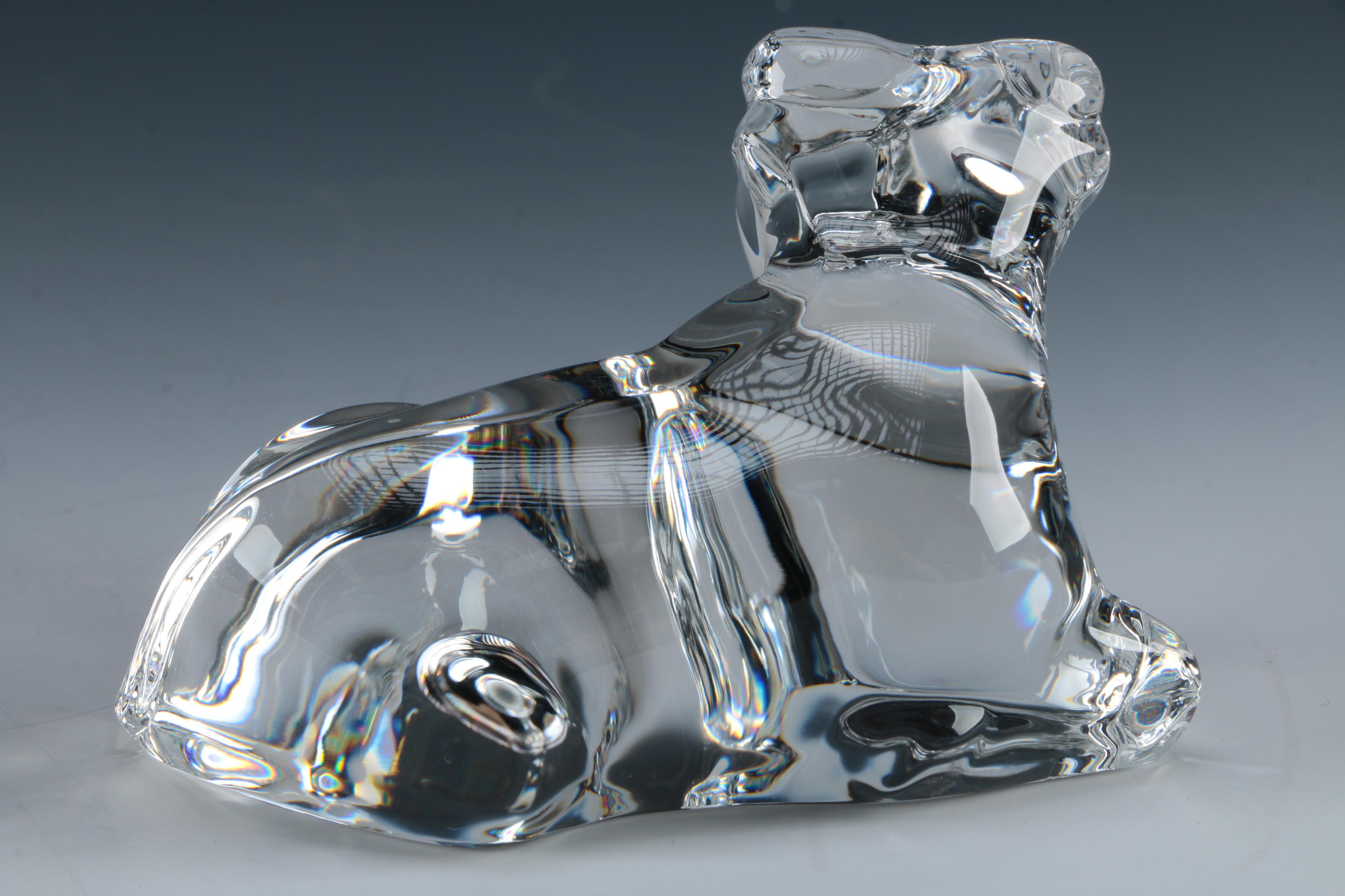 Baccarat Crystal Cow Figurine