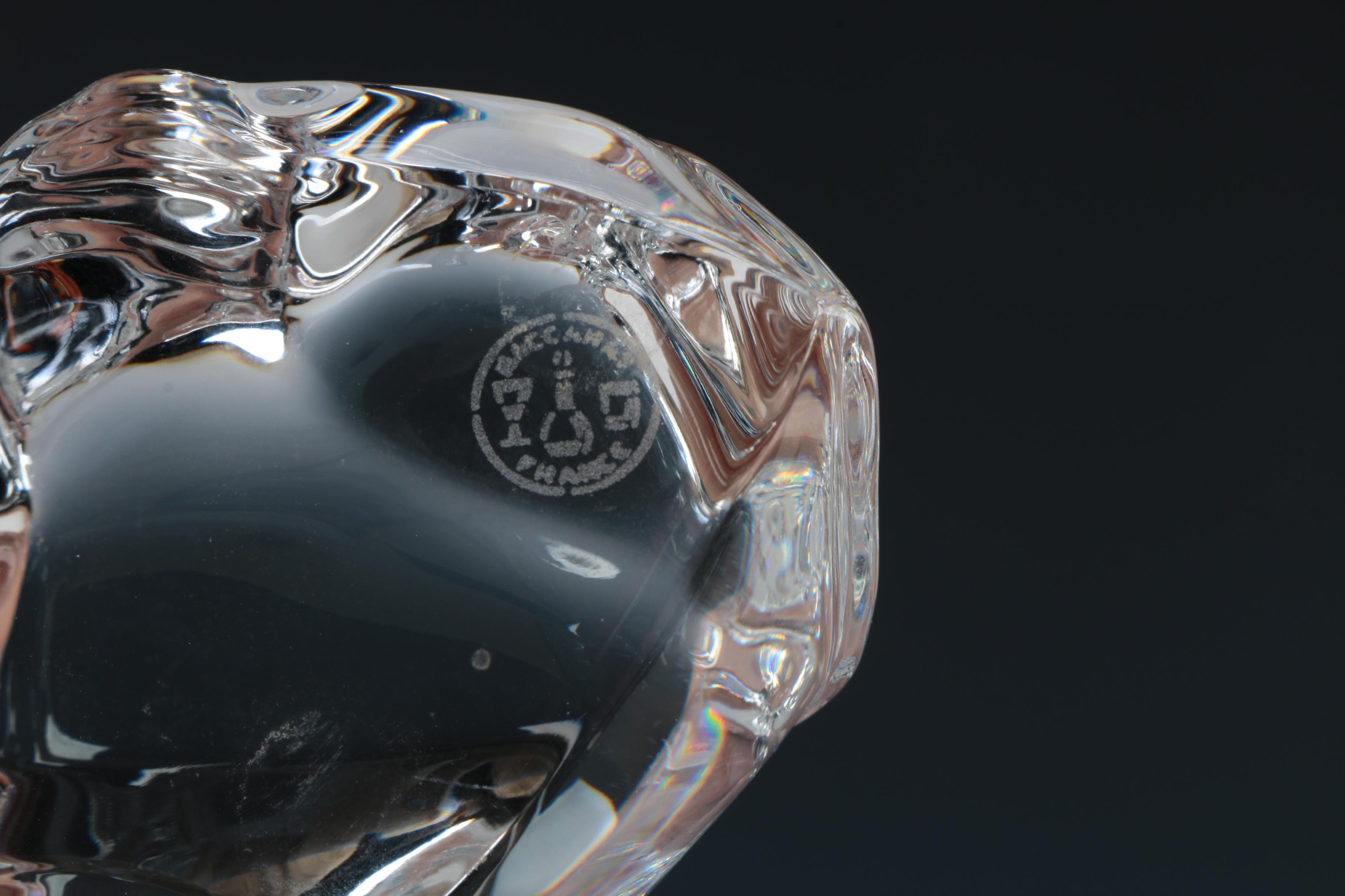 Baccarat Crystal Cow Figurine