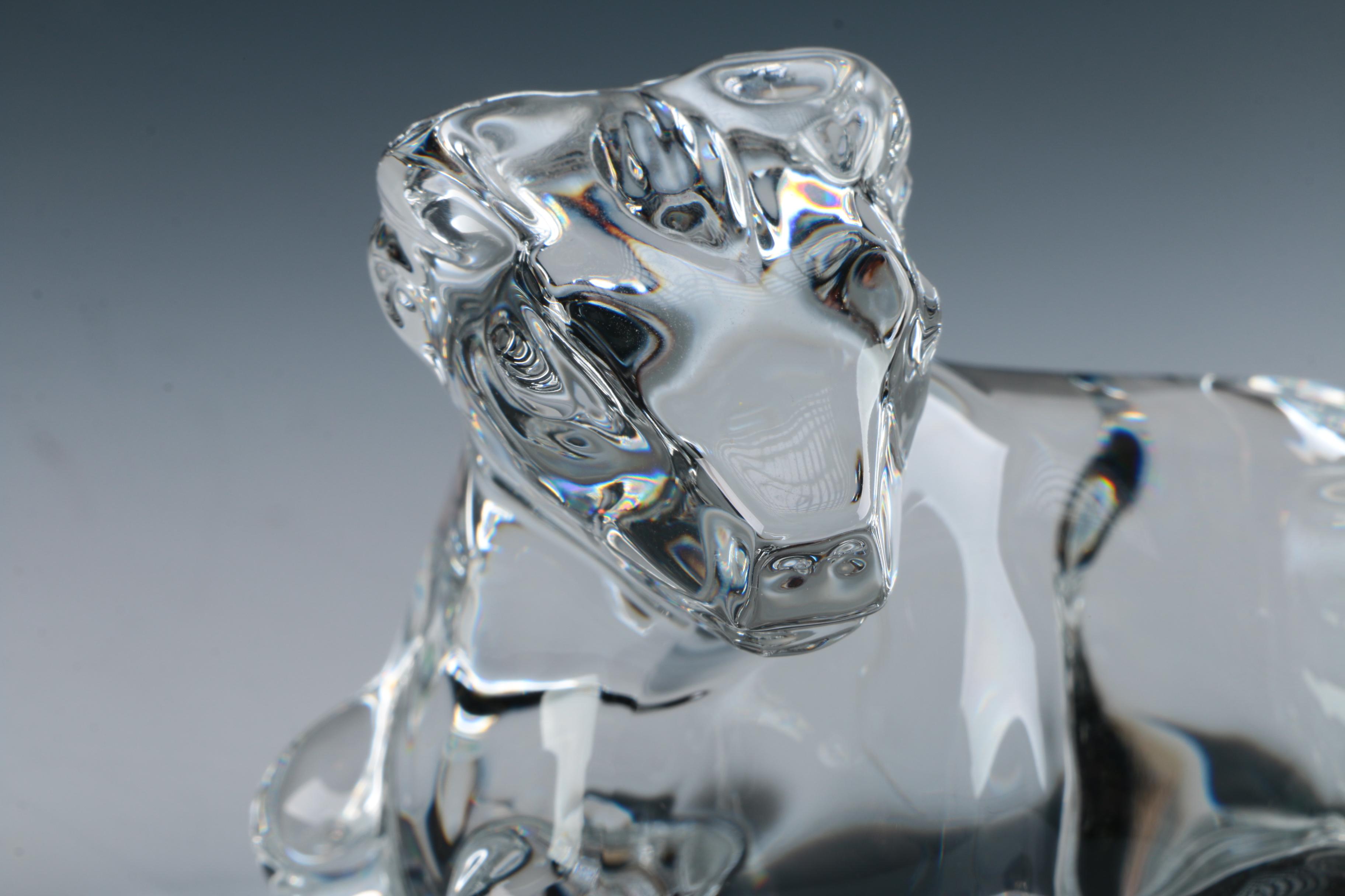 Baccarat Crystal Cow Figurine