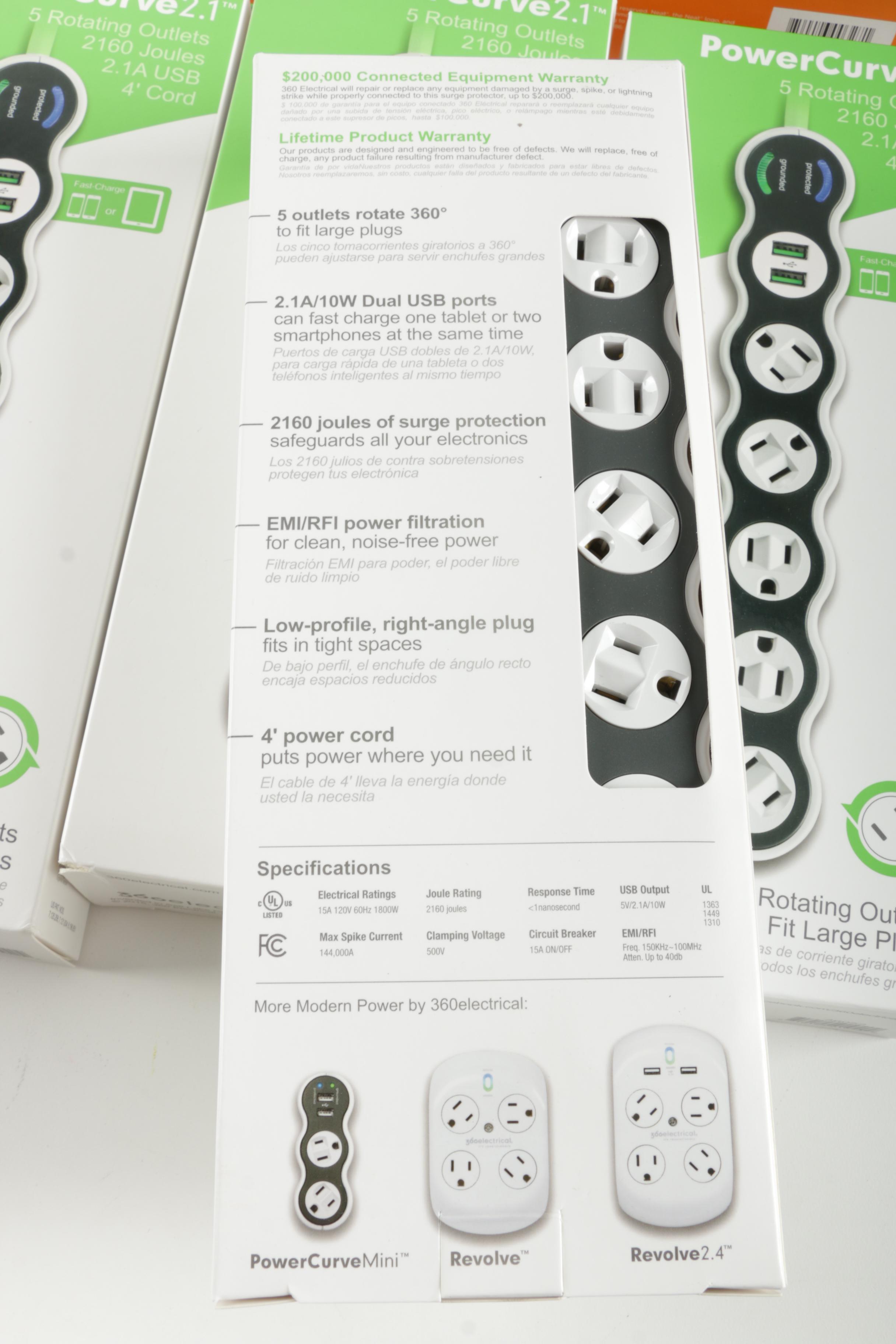 Neat Receipts Scanner with Assorted Surge Protectors