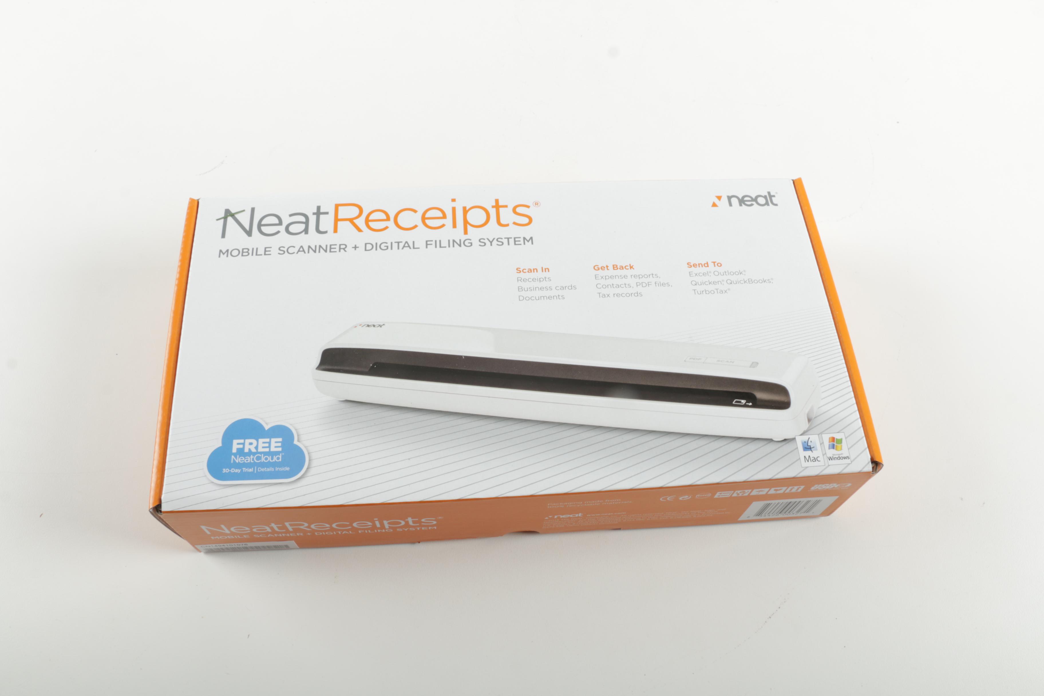 Neat Receipts Scanner with Assorted Surge Protectors
