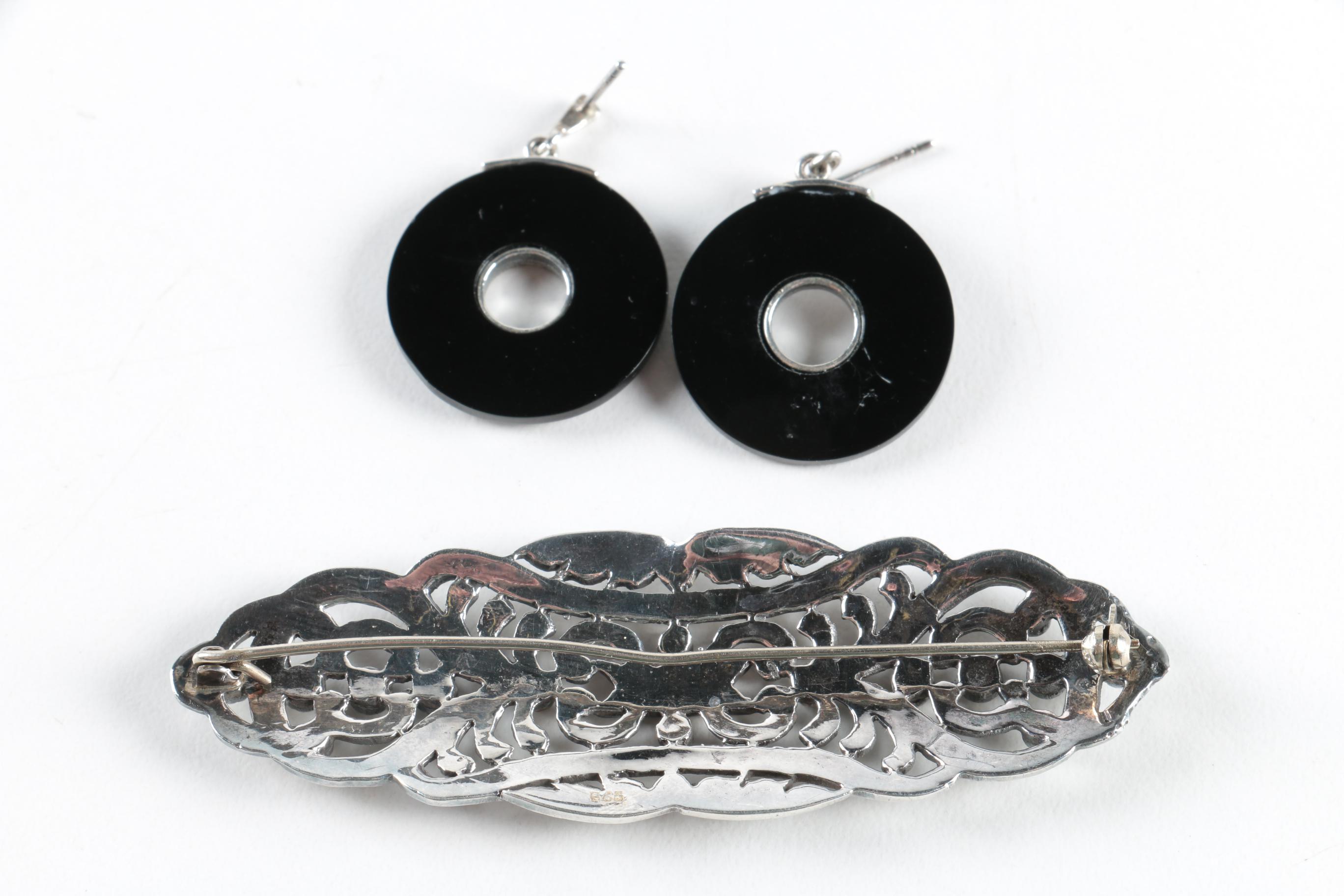 Assorted Sterling Silver Jewelry with Gemstones and Diamonds