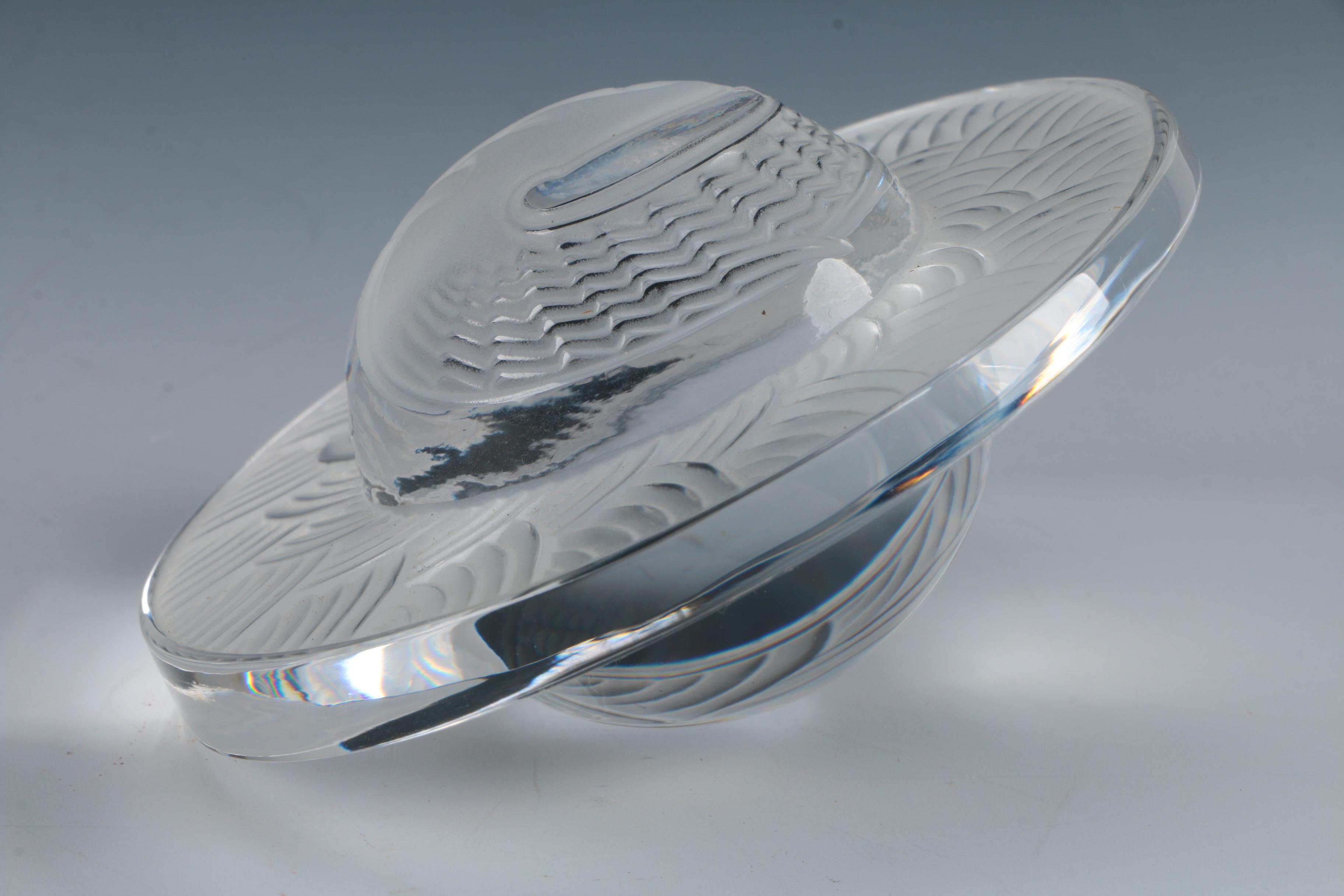 Lalique Crystal Zodiac Dragon Saturn Paperweight