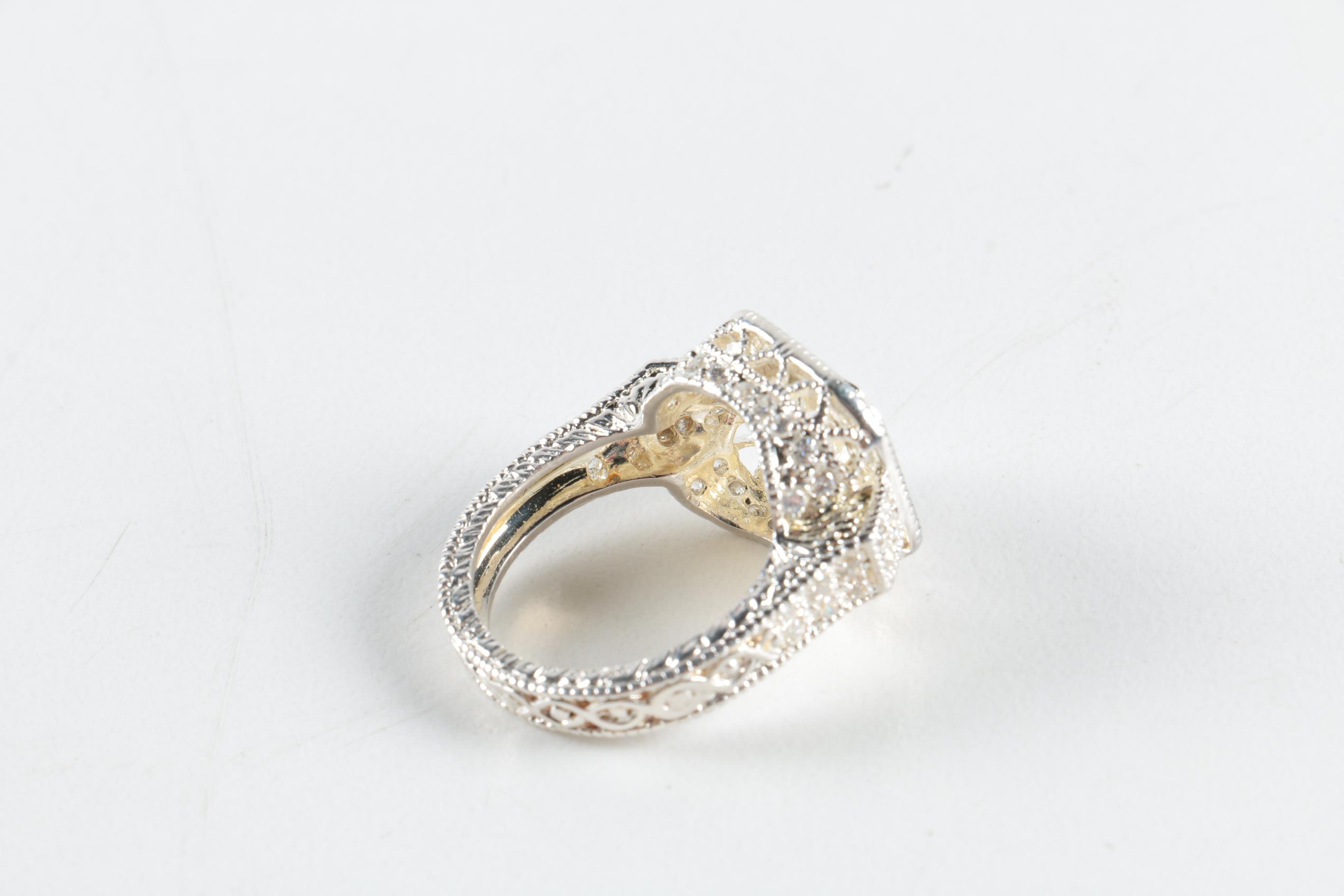 Assorted Sterling Silver Jewelry with Gemstones and Diamonds