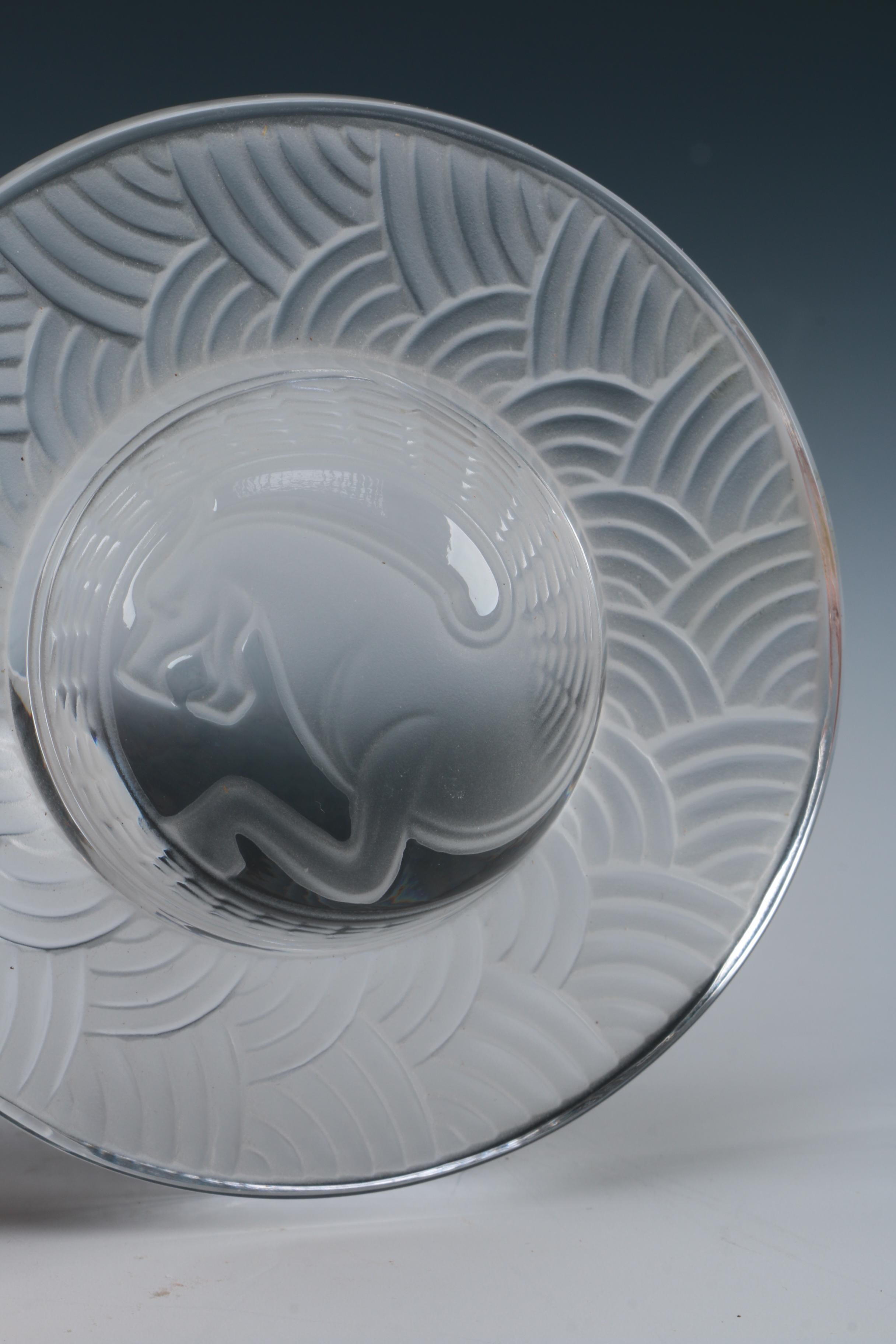 Lalique Crystal Zodiac Dragon Saturn Paperweight